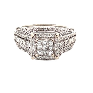 10k White Gold Ladies 1/2 Carat TW Diamond Fashion Ring