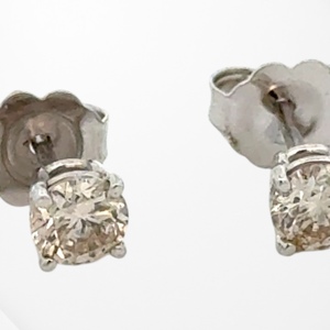 14K White Gold 1/2 Carat TW Diamond Stud Earrings