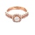 14K Rose Gold 1/2 Carat TW Diamond Halo Bridal Set