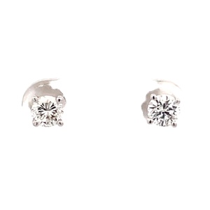 14K White Gold 1.0CTW Diamond Stud Earrings