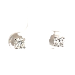 14K White Gold .80 Carat TW Diamond Stud Earrings