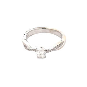  14K White Gold Ring, 0.50CTW Diamond, 2.8g