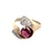 14K Yellow Gold Rhodolite & Diamond Cocktail Ring