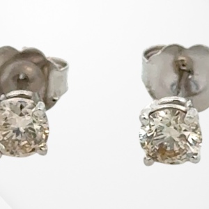 14K White Gold 1.0 Carat TW Diamond Stud Earrings