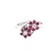 14k White Gold Ruby & Diamond Gemstone Ring