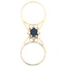 Cardow's 14K Yellow Gold Sapphire & Diamond Reversible Ring