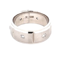 14K White Gold 1/2 Carat TW Lab-Diamond Gents 9mm Band SZ:9