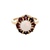 14K Yellow Gold Opal & Garnet Gemstone Ring