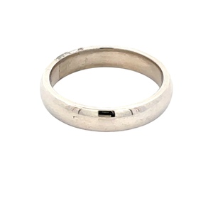 10K White Gold 4.0mm Plain Band