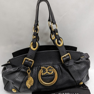 Dolce & Gabbana Black Leather DG Logo