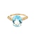 10K Yellow Gold Blue Topaz Gemstone Ring