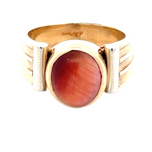 Gents 10K Yellow Gold Opaque Star Sapphire Ring