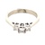 14K White Gold 3-Diamond 1/2 Carat TW Anniversary Ring SZ:7