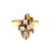 14K Yellow Gold 1/5 Carat TW Diamond Abstract Cocktail Ring SZ:5