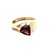 14K Yellow Gold  Garnet & Diamond Gemstone Ring