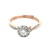 10K Rose Gold 1/3 Carat TW Diamond Halo Engagement Ring