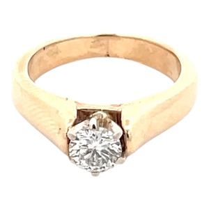 14K Yellow Gold  0.60 Carats Diamond, 6.5g Ring