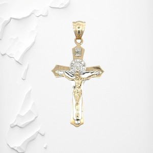 14K Yellow Gold 1-1/2 in. Crucifix Pendant 6.0g
