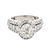 14K White Gold 2-1/2 Carat TW Diamond Cocktail Ring