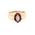 14K Yellow Gold 1/4 Carat Marquise Diamond & Ruby Halo Ring