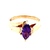 14K Yellow Gold Marquise Amethyst Gemstone Ring