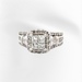 10K White Gold Diamond Halo Engagement Ring 1.0 Carat TW Size: 4.75