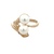 14K Yellow Gold Twin Pearl Gemstone Ring