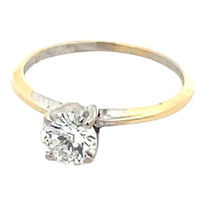 14k 2-Tone Gold 0.55 Carat TW Diamond, 3.5g Ring
