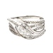14K White Gold  3/4 Carat TW Diamond Crossover Ring SZ: 8