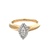 Keepsake 10K Yellow Gold Marquise Shape .15 Carat TW Diamond Cluster Ring
