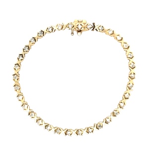 14K Yellow Gold 6.25 in. 1/2 Carat TW Diamond Tennis Bracelet