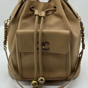 Chanel  Pre-Loved Beige Caviar Beige Large