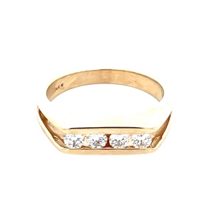 14K Yellow Gold 1/3 Carat TW Diamond Ring