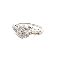 18K White Gold 1/2 Carat TW Diamond Cluster Ring