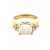 Ladies 18K Yellow Gold Opal & Diamond Cocktail Ring