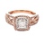10K Rose Gold 3/4 Carat TW Diamond Fashion Ring