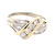 14K White Gold 3/4 Carat TW Diamond Crossover Fashion Ring