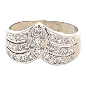 14K White Gold 1 Carat Diamonds, 5.2g,