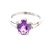 14K White Gold  Ladies Pink Sapphire Gemstone Ring