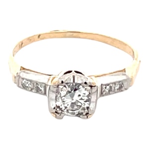 14K Yellow Gold 0.35 Carat TW Solitaire Diamond, 2g Ring 