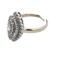 14K White Gold 1.0CTW Diamond Cluster Cocktail Ring