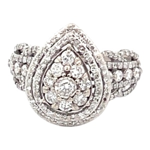 10K White Gold,  1.50 Carat TW Diamonds, 4.2g Ring