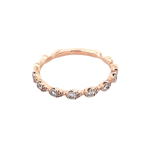 14K Rose Gold 1/4 Carat Diamond Right-Hand Ring