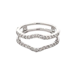 14K White Gold 1/2 Carat TW Diamond Ring Enhancer
