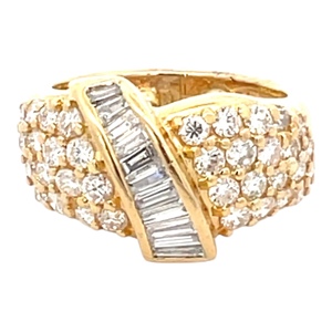 14K Yellow Gold, 1.75 Carats TW Diamond, 9.6g