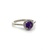 10K White Gold Diamond Halo Amethyst Ring SZ:7