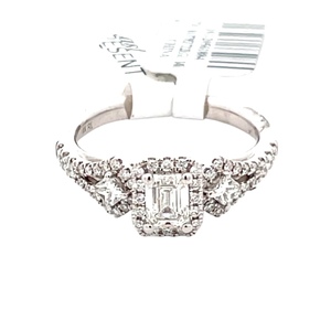 Ladies 14K White Gold 1.0 Carat TW Past, Present, & Future Wedding Ring