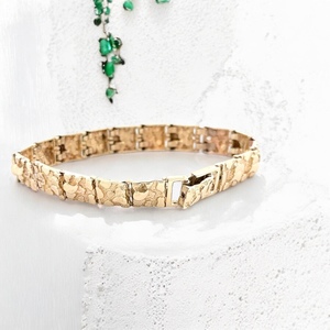 14K Yellow Gold 6-1/2 in. Nugget Bracelet