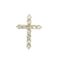 14K Yellow Gold 1.00CTW Diamond Cross Pendant