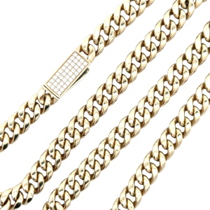 14K Yellow Gold 18 in. Cuban Link Chain